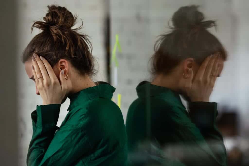 Woman struggling with addiction to prescription drugs