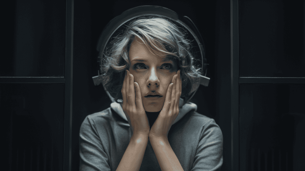 The 5 Stages of Grief: Woman Holding Her Face thinking of her loss